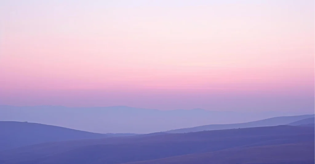 beautiful sunset over the hills