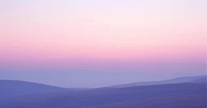 beautiful sunset over the hills