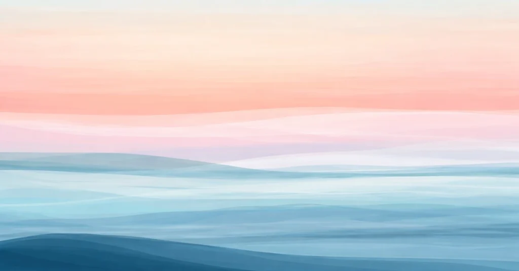 Calm pastel ocean sunrise – nervous system regulation mood