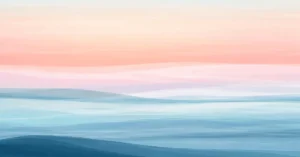 Calm pastel ocean sunrise – nervous system regulation mood